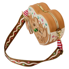 Load image into Gallery viewer, Lilo & Stitch Angel and Stitch Gingerbread Heart Crossbody Bag