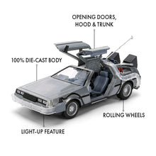 Load image into Gallery viewer, Hollywood Rides Back to the Future Time Machine 40th Anniversary 1:24 Scale Die-Cast Metal Vehicle