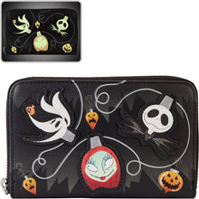 Load image into Gallery viewer, The Nightmare Before Christmas Tree Lights Glow-in-the-Dark Zip-Around Wallet