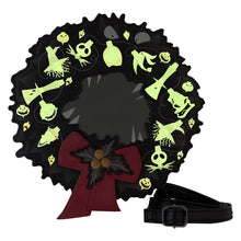 Load image into Gallery viewer, The Nightmare Before Christmas Wreath Glow-in-the-Dark Crossbody Purse