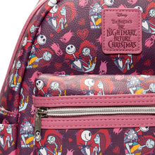 Load image into Gallery viewer, The Nightmare Before Christmas Jack and Sally Hearts Mini-Backpack - Entertainment Earth Exclusive
