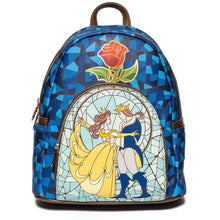 Load image into Gallery viewer, Beauty and the Beast Stained-Glass Window Mini-Backpack - Entertainment Earth Exclusive