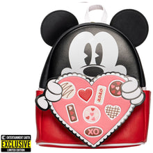 Load image into Gallery viewer, Mickey Mouse Chocolate Box Valentine Mini-Backpack - Entertainment Earth Exclusive