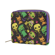Load image into Gallery viewer, The Nightmare Before Christmas Black Light Print Zip-Around Wallet