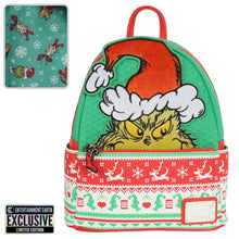 Load image into Gallery viewer, How the Grinch Stole Christmas Grinch Christmas Sweater Mini-Backpack - Entertainment Earth Exclusive
