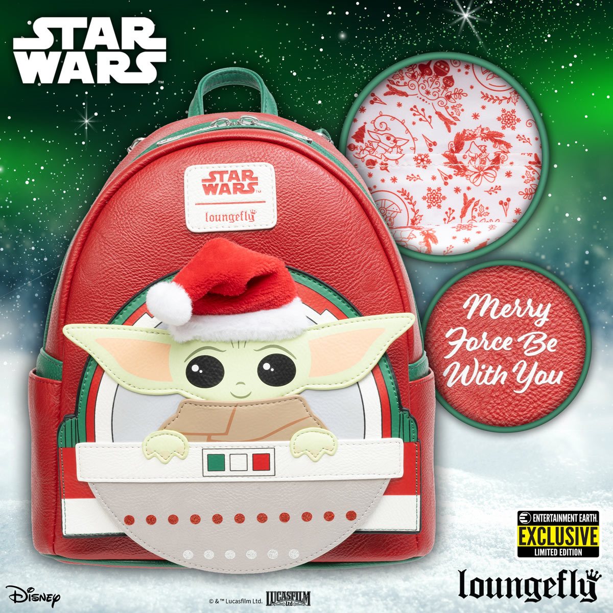 disney baby yoda mini backpack Star Wars Santa Grogu Mini-Backpack