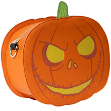 Load image into Gallery viewer, The Nightmare Before Christmas Jack-o&#39;-Lantern Glow-in-the-Dark Crossbody Purse - Entertainment Earth Exclusive
