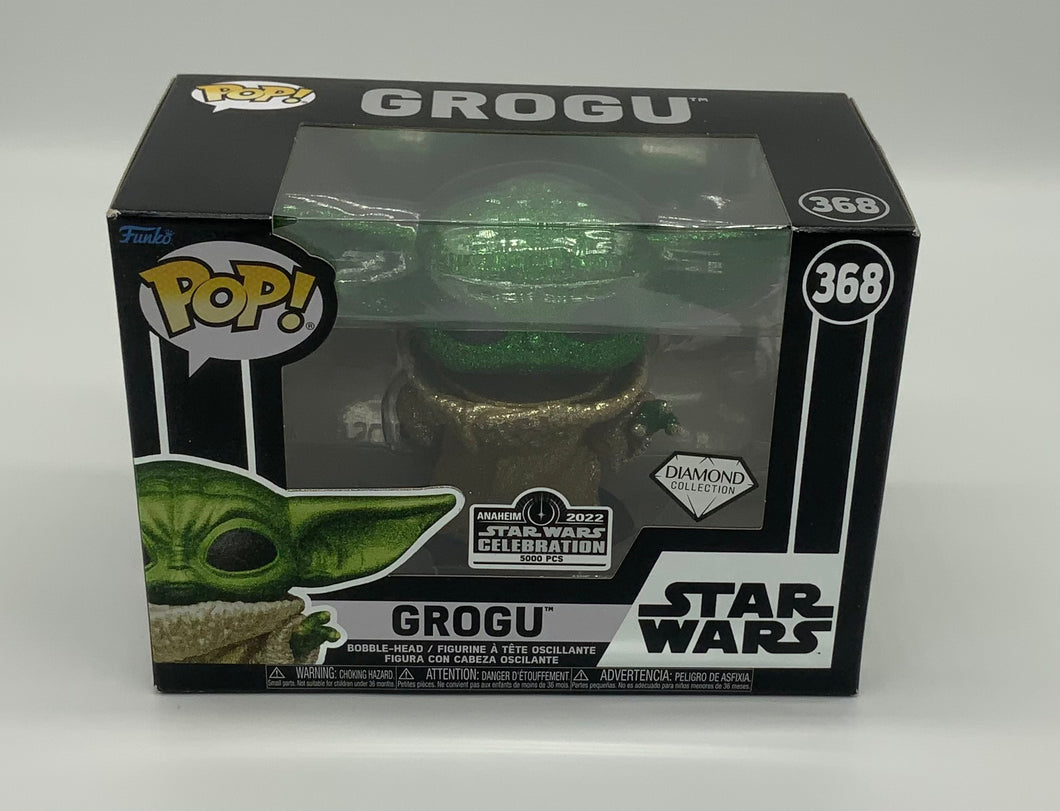 Funko Pop! Star Wars Celebration 2022 Exclusive Grogu Diamond #368 With Case