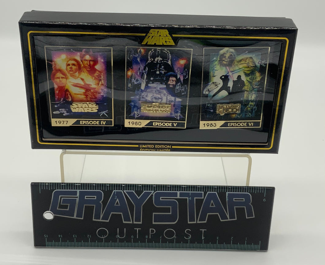 Disney Star Wars Poster Original Trilogy 3 Pin Set Limited Edition of 1500