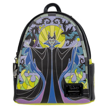 Load image into Gallery viewer, Sleeping Beauty Maleficent Stained Glass Mini-Backpack - Entertainment Earth Exclusive
