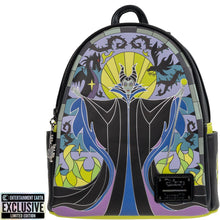 Load image into Gallery viewer, Sleeping Beauty Maleficent Stained Glass Mini-Backpack - Entertainment Earth Exclusive
