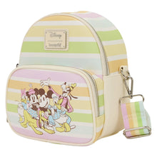 Load image into Gallery viewer, Mickey and Friends Rainbow Stripes Convertible Mini-Backpack
