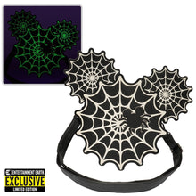 Load image into Gallery viewer, Mickey Mouse Spiderweb Mickey Glow-in-the-Dark Crossbody Purse - Entertainment Earth Exclusive
