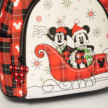 Load image into Gallery viewer, Disney Holiday Mickey Mouse and Minnie Mouse Mini-Backpack - Entertainment Earth Exclusive
