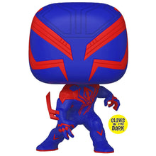 Load image into Gallery viewer, Spider-Man: Across the Spider-Verse Spider-Man 2099 Glow-in-the-Dark Pop! Vinyl Figure – Entertainment Earth Exclusive
