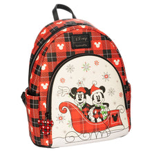 Load image into Gallery viewer, Disney Holiday Mickey Mouse and Minnie Mouse Mini-Backpack - Entertainment Earth Exclusive
