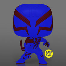 Load image into Gallery viewer, Spider-Man: Across the Spider-Verse Spider-Man 2099 Glow-in-the-Dark Pop! Vinyl Figure – Entertainment Earth Exclusive
