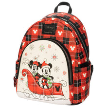 Load image into Gallery viewer, Disney Holiday Mickey Mouse and Minnie Mouse Mini-Backpack - Entertainment Earth Exclusive
