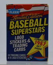 Load image into Gallery viewer, 1987 FLEER Limited Edition Baseball Superstars Complete 44 Trading Card Set
