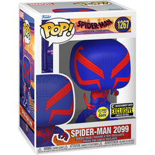 Load image into Gallery viewer, Spider-Man: Across the Spider-Verse Spider-Man 2099 Glow-in-the-Dark Pop! Vinyl Figure – Entertainment Earth Exclusive
